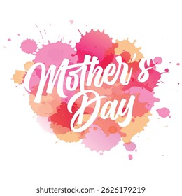 Dia das Mães sobre fundo de manchas rosa