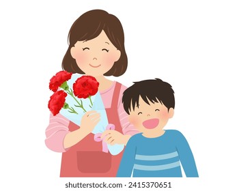 Mother's Day parent and child image　mother and boy