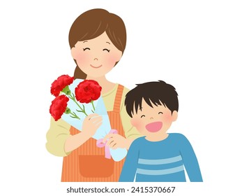 Mother's Day parent and child image　mother and boy