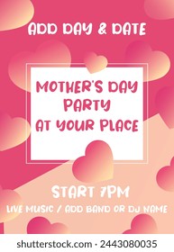 Mother's day party flyer poster social media post design