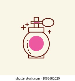 Mother's day pink color icon with white background vector 