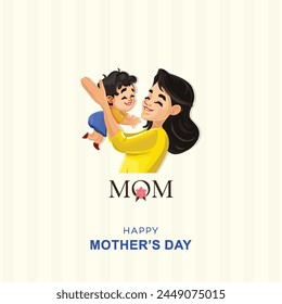 Mother's Day, post, card.  Mothers Day poster, happy Mother's Day poster, Vector. Happy Mother's Day, Social Media post.  mom, baby, oster,pattern,sale. offer, 8 May.