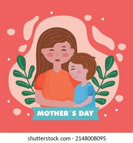 mothers day postcard with son