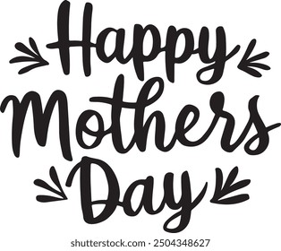 Mother's Day poster, background, card with hearts. Vector art design.