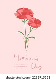 Mother's Day poster with carnation.