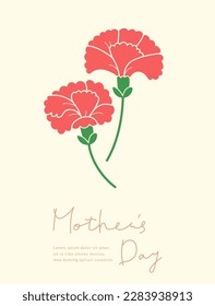 Mother's Day poster with carnation.