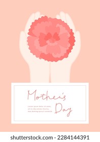 Mother's Day poster with carnation.