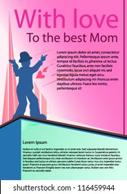 mothers day poster with a speaking little guy