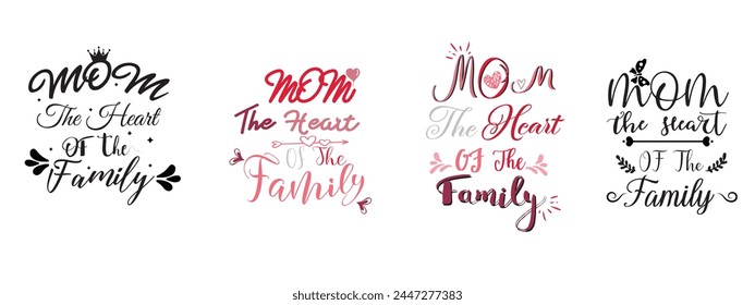 Mother's Day  Quotes Bundle. Mom lettering vector, sticker set