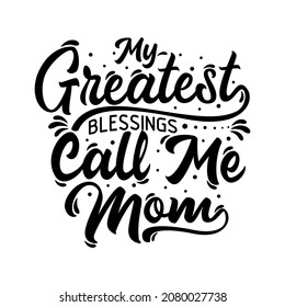 Mother's day quotes design lettering vector