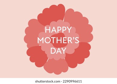 Mother's day red carnation vector illustration background
