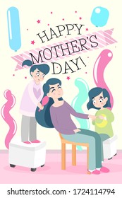 Mother's day  relax, party with daughter