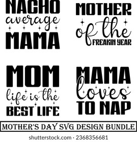 mother's day retro design bundle and eps file