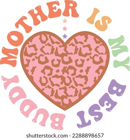 Mother's Day Retro groovy SVG Design