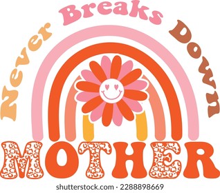 Mother's Day Retro groovy SVG Design