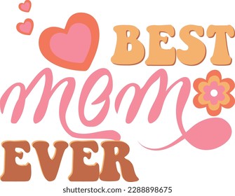 Mother's Day Retro groovy SVG Design
