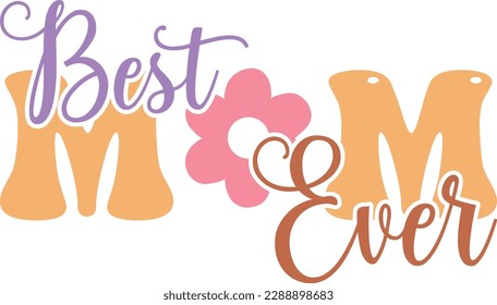 Mother's Day Retro groovy SVG Design