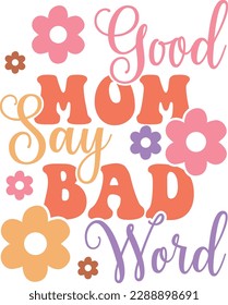 Mother's Day Retro groovy SVG Design