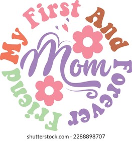 Mother's Day Retro groovy SVG Design