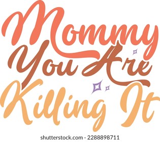 Mother's Day Retro groovy SVG Design
