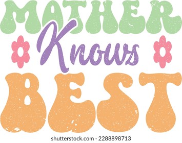 Mother's Day Retro groovy SVG Design