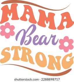Mother's Day Retro groovy SVG Design