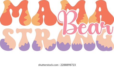 Mother's Day Retro groovy SVG Design