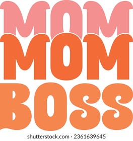 mother's day retro svg design and eps file