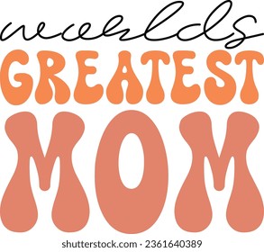 mother's day retro svg design and eps file