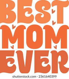 mother's day retro svg design and eps file