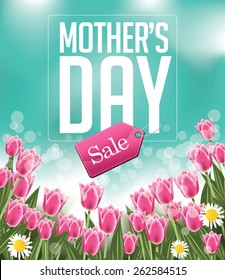 Mothers Day Sale Background EPS 10 Vector Illustration For Greeting Card, Ad, Promotion, Poster, Flier, Blog, Article, Social Media, Marketing, Flyer, Web Page, Signage