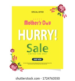 Mothers Day sale background. greeting card, ad, promotion, poster, flier, blog, article, social media, marketing