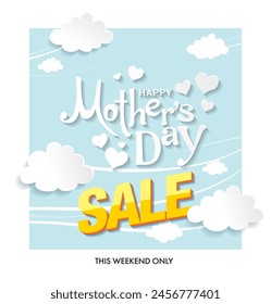 mothers day sale banner vector illustration