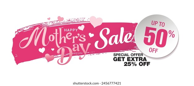 mothers day sale banner vector illustration