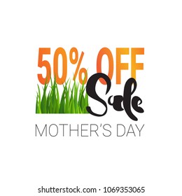 Mothers Day Sale Element Creative Holiday Shopping Discount Tag
