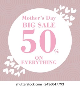 Mother's day sale flyer poster social media post design