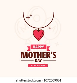 Mother's day sale poster or banner for Mother's day holiday shop seasonal discount offer. Vector International Mother's Day on 13th May design template of pink hearts pattern background