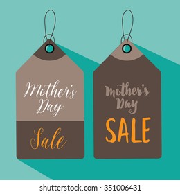 Mother's Day sale price label set. EPS10 vector.