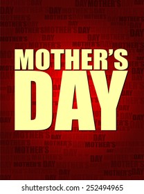 Mother's Day with same text on red gradient background.