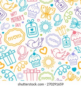 Mother's Day seamless pattern background