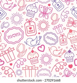 Mother's Day seamless pattern background
