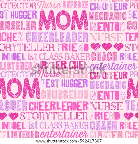 mothers day seamless word pattern backgrounds stock vector royalty word backgrounds free
