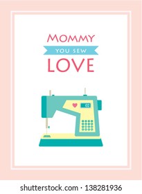 mother's day sewing machine tag