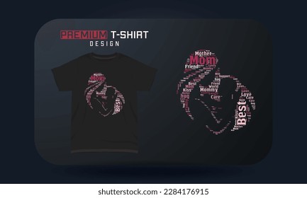 Mother's Day  Shape cloud T-shirt Design