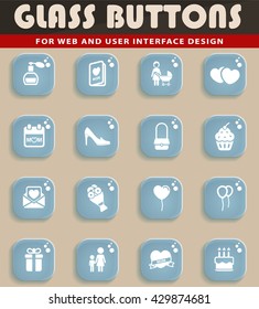 Mothers day simply symbols for web icons