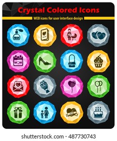 Mothers day simply symbols for web icons
