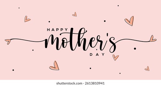 Mother's Day social media post design with floral border, elegant typography, and celebration message, editable vector template for greeting banners, digital cards, and festive promotion layouts