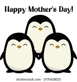 Mother's day special Penguine Vector illustration