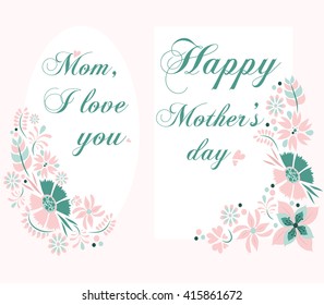 Mother's Day Spring concept design greeting card