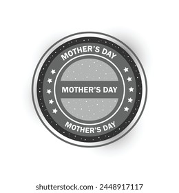 mother's day stamp. mother's day round band sign